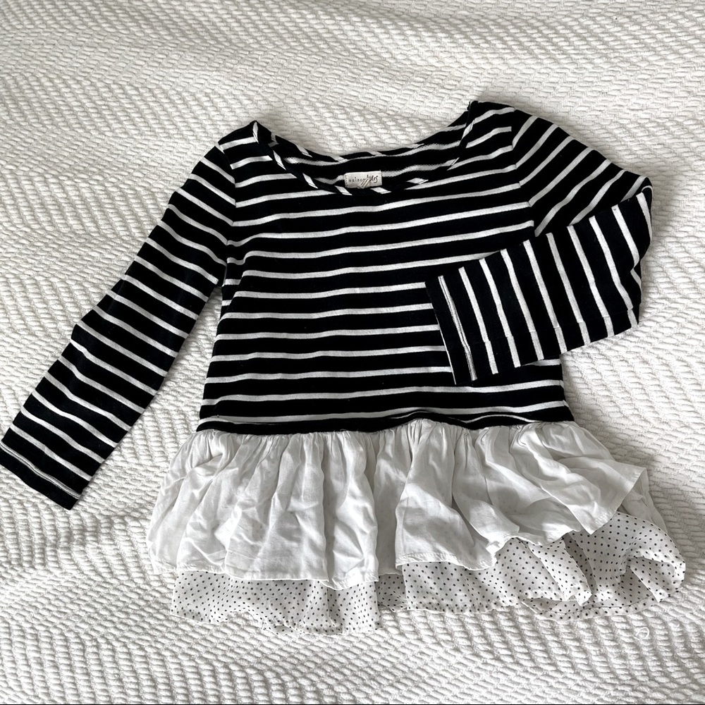Maison Jules Striped Peplum top